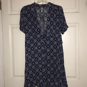 Free People v nk covered button front flowy dress